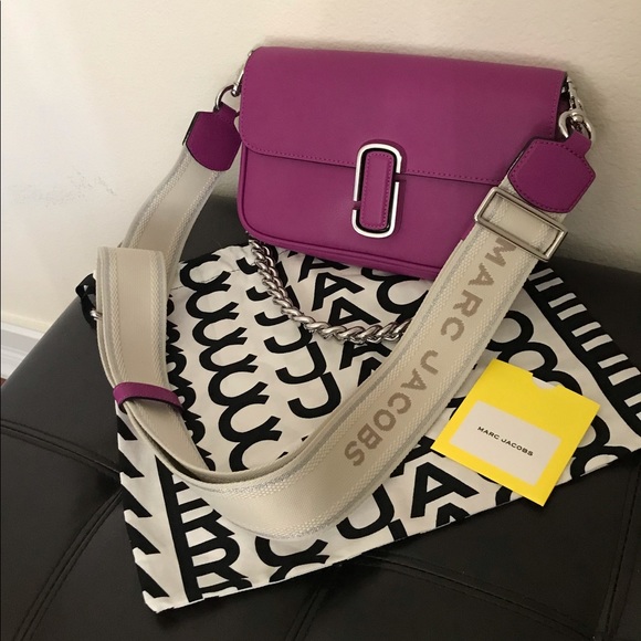 Marc Jacobs The J Marc Soft Flap Leather Shoulder Crossbody Chain Handbag - Picture 2 of 14